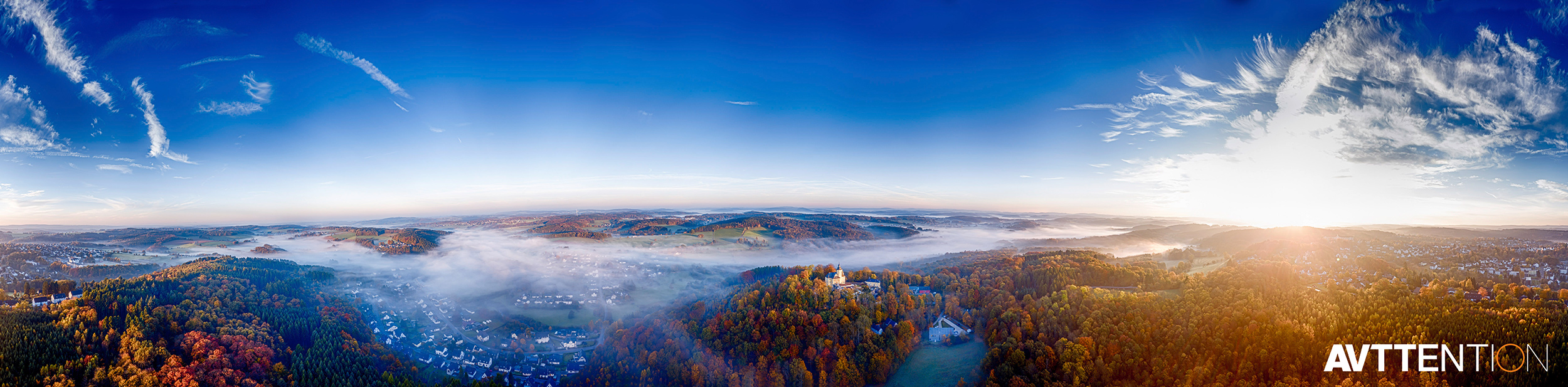 Luftaufnahme, 360 Grad Panorama